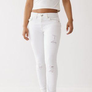 TRUE RELIGION HALLE MID RISE SUPER SKINNY JEANS 205502 NEW with TAGS